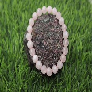 Bracelet en perles rondes de quartz rose naturel, bijoux en cristal de guérison pour femmes |   Bracelet élégant et raffiné fait main de 8 mm, certifié cadeau - Product Image 2