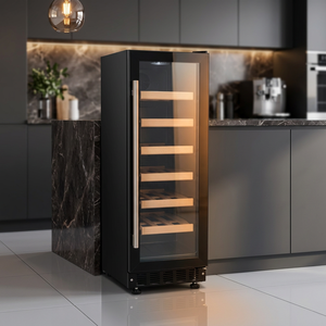Enfriador de vino de temperatura constante para el hogar, nevera de vino de acero inoxidable para bar doméstico - Product Image 1