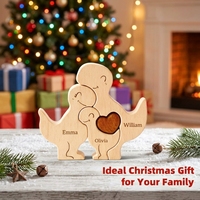 Figurine de dinosaure en bois personnalisée, puzzle artisanal en bois, décoration de bureau pour la maison, idéale pour les fêtes
