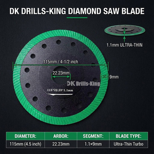 Brocas de diamante con soldadura al vacío Drills-King M14,5/8-11 para perforar azulejos de porcelana, cerámica, granito y mármol. - Product Image 5