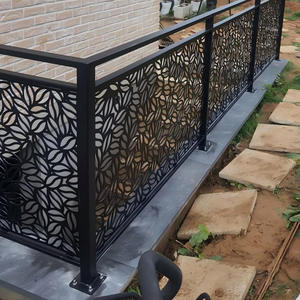 ألواح سياج من الفولاذ المجلفن/سبائك الألومنيوم المقطوعة بالليزر، سياج درابزين الشرفات الخارجية للخصوصية - Product Image 4