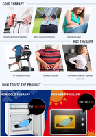 Cinturón de Terapia de Gel Frío/Calor OEM, Envoltura Lumbar con Hielo para Dolor Lumbar, Ciática, Cólicos Menstruales y Recuperación Postoperatoria