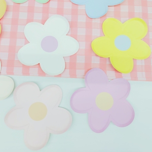 Platos Desechables Premium con Diseño Floral DAMAI, Artículos para Fiestas de Cumpleaños Infantiles, Platos de Papel con Forma de Flor en Colores Variados - Product Image 3