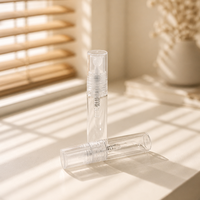 Flacon pulvérisateur en verre transparent durable de 2 ml, 3 ml, 5 ml, anti-fuite, pour échantillons de parfum et cosmétiques