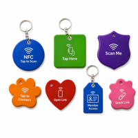 Llavero de PVC NFC Personalizado al por Mayor con Chip NFC Integrado, Conexión por Aproximación, Logotipo Impreso, Llavero de PVC Suave para Regalo Promocional
