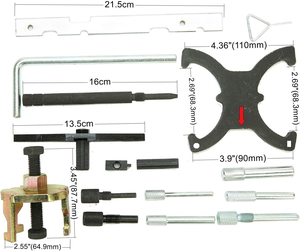 Kit d'outils d'alignement de distribution d'arbre à cames de moteur en acier, 16 pièces, compatible Ford 1.25 1.4 1.7 1.8 2.0 Di/TDCi/TDDi 1.6 16V Ti-VCT véhicules - Product Image 4