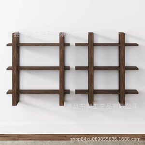 Modern Minimalist Wooden <b>Wall</b> <b>Mounted</b> 3 Tier <b>Shelf</b> For Living Room Storage Books And Miscellaneous Items - Product Image 2