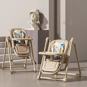 Chaise haute pour enfants en matériau PU <span class=keywords><strong>de</strong></span> sécurité en gros / Chaise d'alimentation pour bébé pour manger, peut être transformée en chaise berçante - Product Image 4