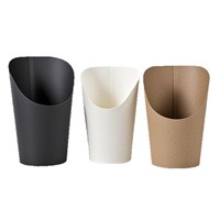 Gobelets en papier kraft jetables Gobelets en papier pour gaufres aux œufs Épaissis en diagonale