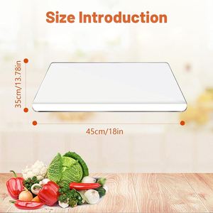 Kitchen Gadgets Non-Slip BPA-Free Food-Grade <b>Acrylic</b> Rectangle Cutting Board Counter Lip Bread Meat Veggies Fruits 17.5x13.5" - Product Image 3