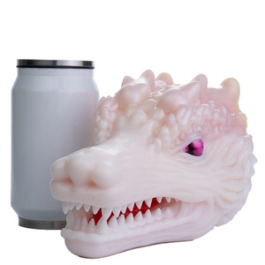 Masturbador Masculino GEEBA con Cabeza de Dragón Blanca, Masturbador Peludo, Estimulador de Silicona, Masajeador de Pene, Juguetes Sexuales para Hombres - Product Image 5
