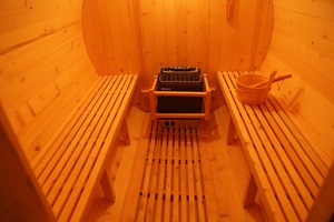 Kit extérieur de sauna de baril <span class=keywords><strong>en</strong></span> <span class=keywords><strong>bois</strong></span> de cèdre avec le sauna de baril de poêle à <span class=keywords><strong>bois</strong></span> à vendre - Product Image 4