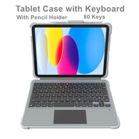 Nouvelle coque clavier intelligente pour iPad, détachable, antichoc, avec trackpad, deux supports réglables et support pour stylet