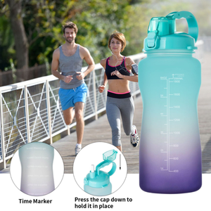 Botellas de Agua de 1 Galón/128 oz <span class=keywords><strong>con</strong></span> Logotipo Personalizado, Botella de Agua Aislada y Motivacional <span class=keywords><strong>con</strong></span> Pajita, Libre de BPA - Product Image 4