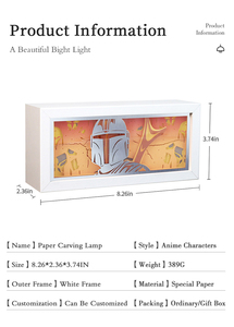Anime Movies Figure Illuminated Cut Paper Dioramas Lighted Shadow Box 3D Layered Paper Art - Product Image 6