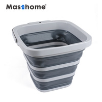 Ember Lipat Anak One Stop Solution Square Kids Cricket Bait Bucket 5L PP TPR Mini Pail Water Plastic Foldable Collapsible Bucket Camping