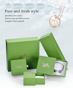 Tùy Chỉnh Màu Xanh Lá Cây Ngăn Kéo Hộp Đồ Trang Sức Với Giấy Đặc Biệt Và Đính Cườm Nhung Chèn Bao Bì Sang Trọng Cho Vòng Vòng Cổ Vòng Đeo Tay - Product Image 4