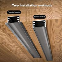 Plafond LED éclairage profilé en alliage d'aluminium boîtier d'extrusion série 6000 montage en surface profilé de lumière de bande de LED flexion