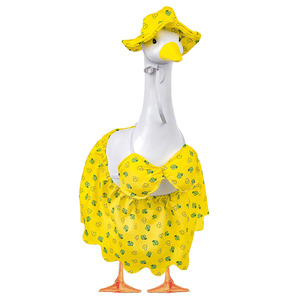 Tenue de bikini pour oie, vêtements pour statue d'oie avec chapeau, lunettes de soleil, jupe, bikini pour la décoration extérieure de jardin et de pelouse en été - Product Image 2