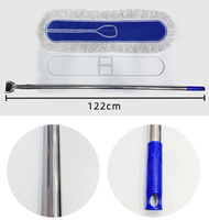 LTT1616 Nettoyeur de salle de sport d'hôtel de grande taille avec manche en acier inoxydable Serpillière commerciale à poussière humide et sèche