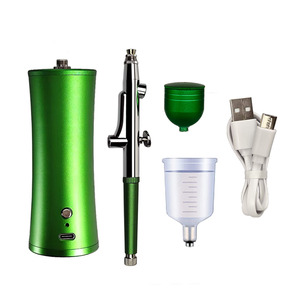 ชุดแอร์บรัชไฟฟ้าแบบป้อนด้วยแรงโน้มถ่วง ใช้พลังงานจาก USB เครื่องมือเพ้นท์เล็บแบบพกพา ปรับความเร็วได้ - Product Image 3