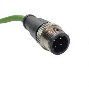 מחבר M12 בעל 4 פינים, זכר, מקודד D, תקע RJ45, תעשייתי, Profinet, EtherCAT, Ethernet, CAT6, PVC, IP67, כבל מוגן עם צמה - Product Image 3