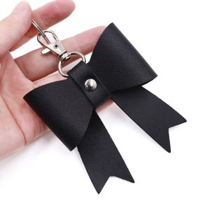 Cute <b>Bow</b> Pu Leather Butterfly Style Bag Charm Stocked Elegant Keychain Gift - Product Image 1