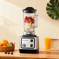 Silver Crest Blender 1500W 2L Grande Capacité Commercial Avec Mélangeur Broyeur Heavy Duty Machine Portable Ice Smoothie Blenders