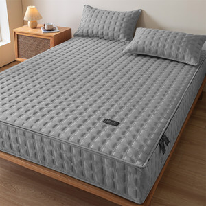 Protège-<span class=keywords><strong>matelas</strong></span> 100 % <span class=keywords><strong>coton</strong></span> matelassé antidérapant 6 faces, drap-housse intégral anti-poussière pour la maison et l'hôtel - Product Image 5