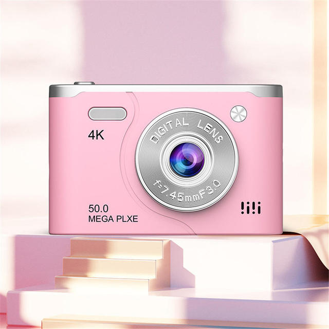 AM200 Retro CCD Camera Support Selfie & 4K Video, 7X Optical Zoom, EIS Image Stabilizer, Student Camera for Travel Party
