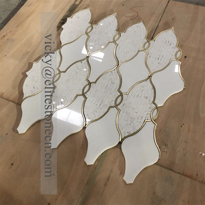 Morden trang trí nội thất mô hình khảm đá nghệ thuật ốp tường đá cẩm thạch Gạch Mosaic cho sàn - Product Image 6