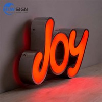 Letras luminosas de acero inoxidable con bordes resistentes a la intemperie, logotipo comercial personalizado, letreros comerciales con iluminación frontal, letrero luminoso para tienda.