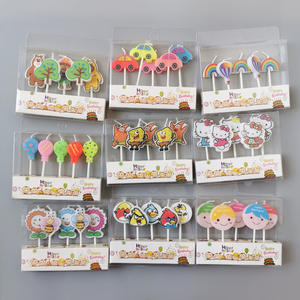 Dessin animé joyeux anniversaire <span class=keywords><strong>bougie</strong></span> créative pour enfants bébé un an mignon petit bâton décoratif pour la fête de Pâques cuisson gâteau - Product Image 3