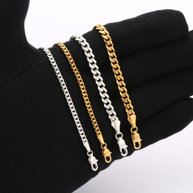 5mm 925 Sterling Silver Filled Cuban Link Chain 6 Side Cut Women Luxury Jewelry Gifts Men Stainless Steel Miami Cuban Necklace