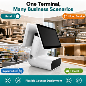 ระบบ POS สมาร์ทแอนดรอยด์ หน้าจอสัมผัสคู่ขนาด 15.6 นิ้ว พร้อม WiFi บลูทูธ LAN และพอร์ต USB - Product Image 6