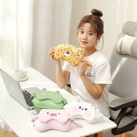 Vente chaude OEM/ODM Animal Lapin Cochon Grenouille Léopard Joli Masque Pour Les Yeux En Microbilles Pour Les Voyages