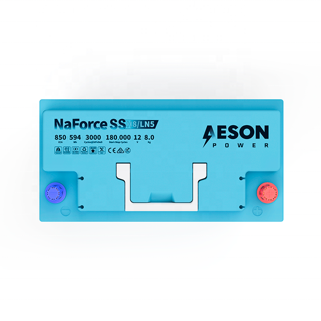 New Marine H8 Sodium Ion Battery 12V 850CCA 3000Cycles 8.0KG Aeson Power NaForce SS H8 for Recreational Boats