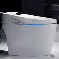 Toilette Intelligente Monobloc Blanche Allongée à Siphon P pour Hôtel, Maison et Salle de Bain