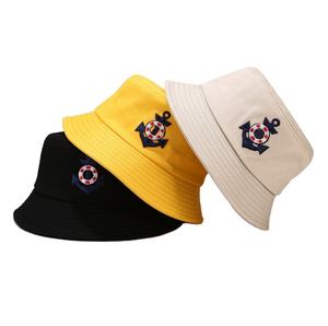 Nouvelle collection 2021, chapeau de pêcheur à la mode, motif ancre de bouée de sauvetage, bloc de soleil, bob coloré - Product Image 1
