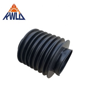 Housses de <span class=keywords><strong>protection</strong></span> à vis flexibles pour cylindre <span class=keywords><strong>hydraulique</strong></span> tige de colle couvercle de soufflet cousu cache-poussière rond avec fermeture à glissière en métal - Product Image 5