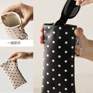 Petite trousse de maquillage en cuir PU pour sac à main, élégante, avec fermeture automatique, sac pour lentilles, anti-rayures, sac pour lunettes, idéal pour les cadeaux - Product Image 3