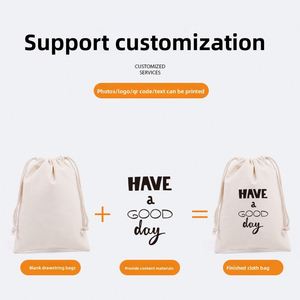 Custom logo Cotton Drawstring <b>Bag</b> with logo Embroidery Printing Promotional Gifts Packaging <b>Bag</b> Reusable Dust <b>Bags</b> for Storage - Product Image 5