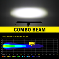 Barre lumineuse LED à lentille 6D de 14 pouces, faisceau spot, barre lumineuse de travail pour calandre de voiture, phare antibrouillard pour tout-terrain 4x4 4WD ATV, accessoires de remorque
