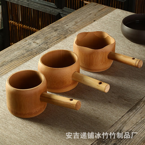 Louche à eau en bambou naturel de grande taille, cuillère en bambou, louche à eau en bambou de style ancien, louche à thé, louche à eau en bambou moso, thé - Product Image 1