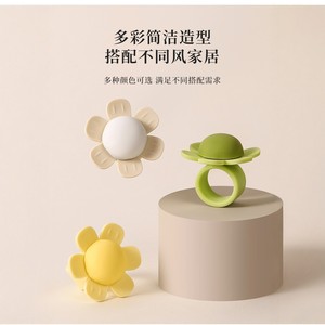 Protector de silicona con forma de flor para manija de puerta y ventana, anticolisión y silencioso. - Product Image 2