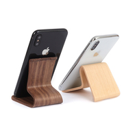 Support universel d'affichage de téléphone portable Table paresseuse Bureau Support de téléphone en bois pour iphone ipad
