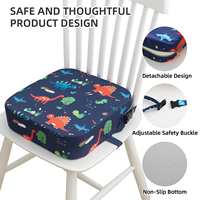 Coussin rehausseur facile à nettoyer, amovible avec sangles réglables, siège rehausseur pour tout-petit pour table à manger