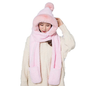 Écharpe de costume chaud d'hiver Offre Spéciale, gants chauds d'extérieur d'hiver, écharpe en fausse fourrure - Product Image 3