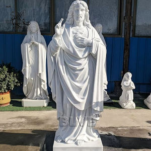 BLVE Statues en pierre naturelle blanche sculptées à la main religieuses personnalisées Statue en marbre <span class=keywords><strong>Simon</strong></span> Peter grandeur nature - Product Image 3