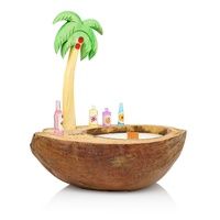 Vente en gros à la mode de bol de coquille de noix de coco fait à la main cire de soja cadeau créatif drôle bougies parfumées avec stylo et décoration